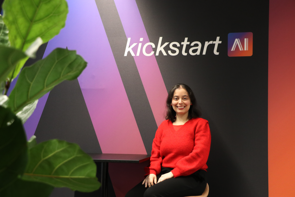 Carmen Martínez at the Kickstart AI office